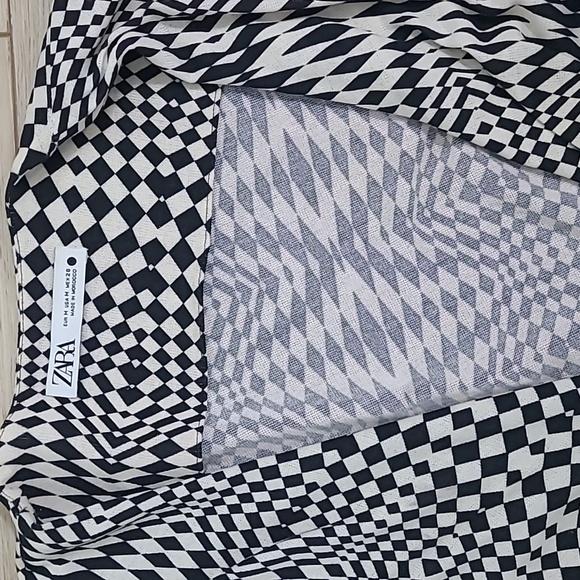 Zara Woman Drapped Printed Long Dress Bloggers Fav Size M Medium - Picture 5 of 7